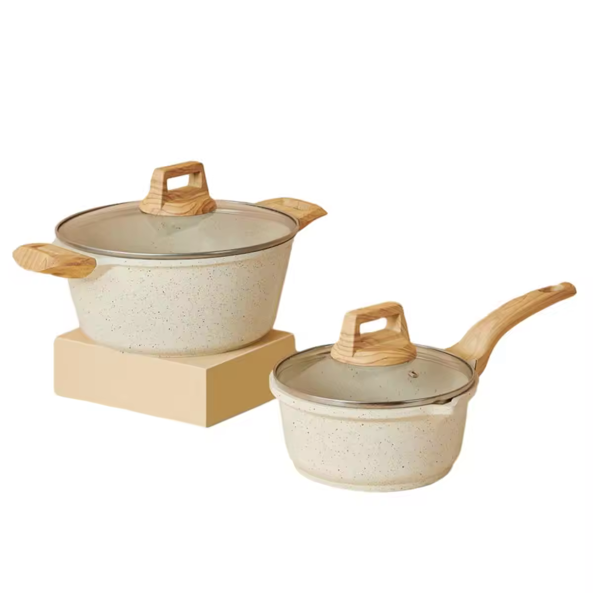 Súpravy hliníkových nepriľnavých hrncov na polievku s logom na mieru s rukoväťou