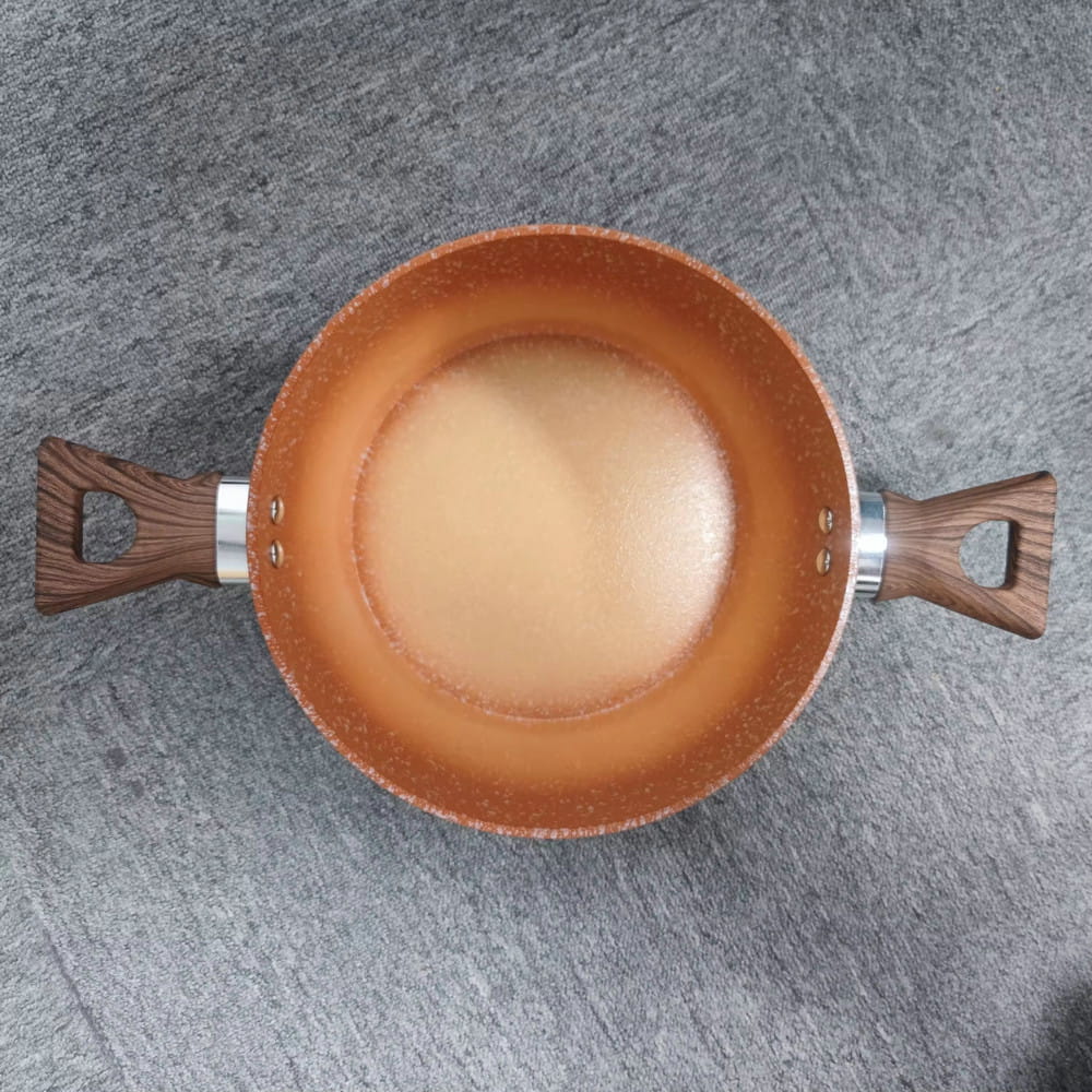 Prispôsobené logo 24/26/28 cm antiadhézny keramický ohrievač jedla nepriľnavý domáci hrniec na horúce hrnce