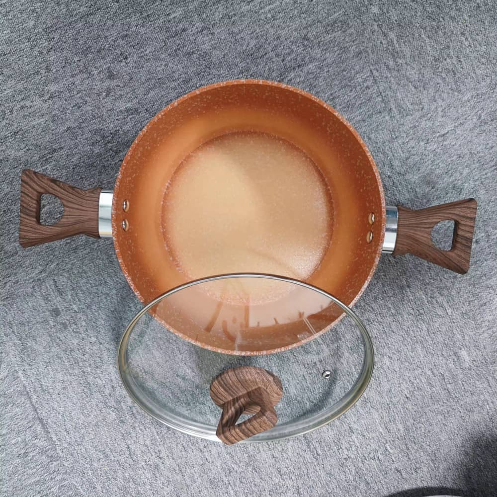 Netoxický indukčný nepriľnavý tlakový odlievací hrniec na varenie kastról s mäkkým dotykom